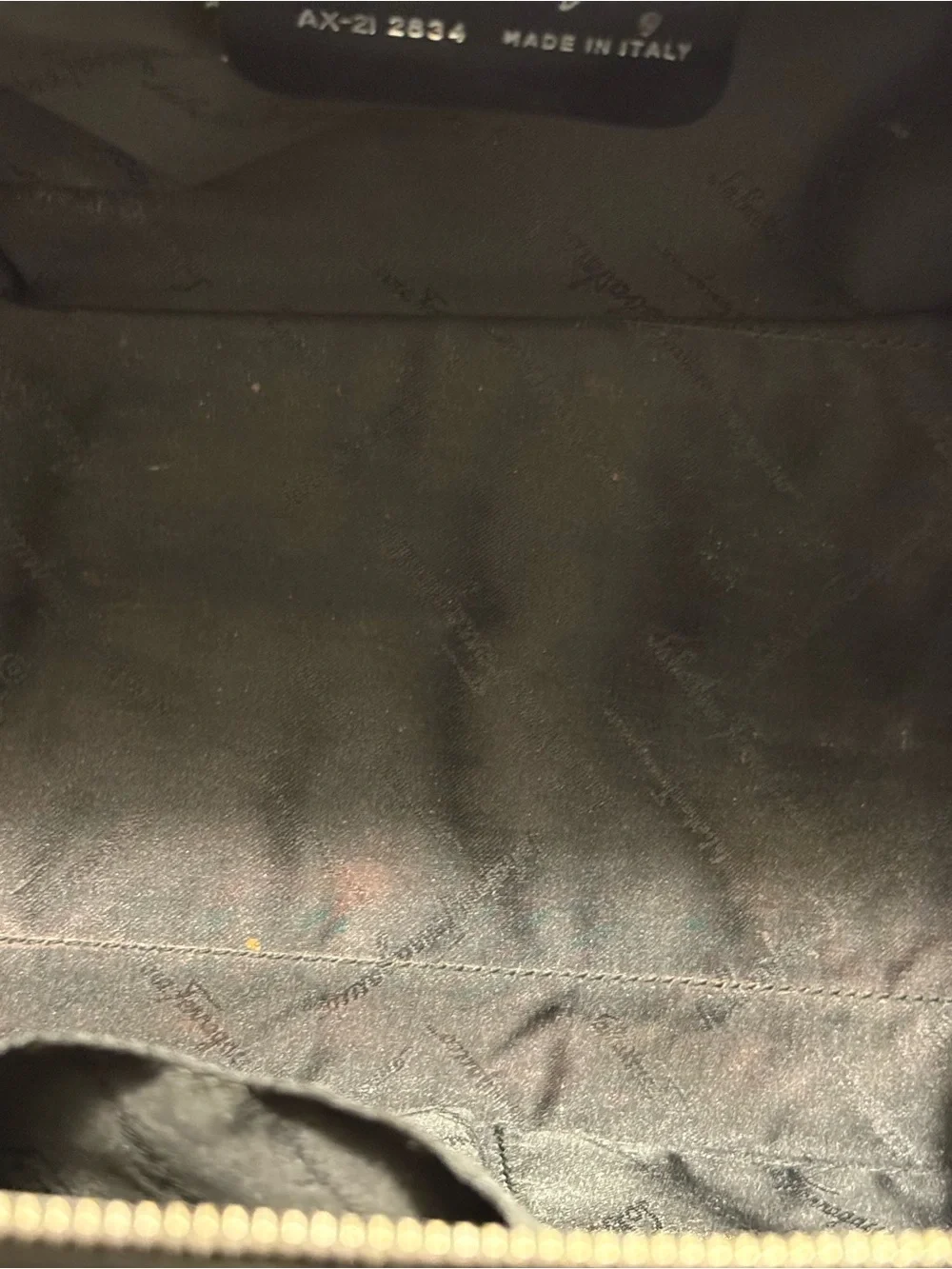 Salvatore Ferragamo Black Leather & Fabric Duffel Bag